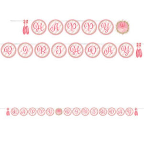 Twinkle Toes Ballet Ribbon Banner 11ftx6in (x1u)
