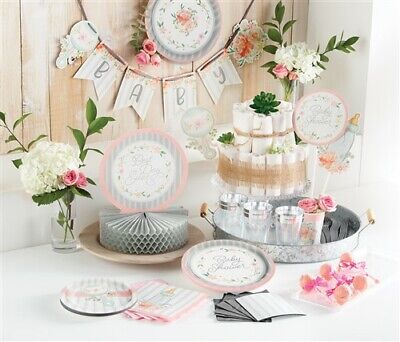 Floral F Centro de Mesa Baby Shower
