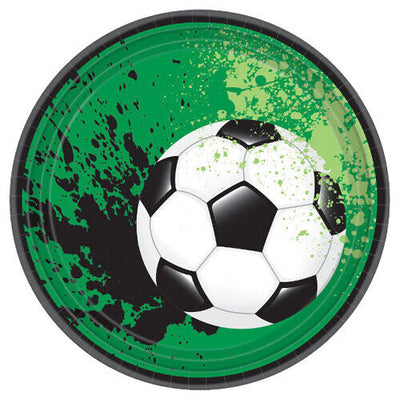 PLATOS DE PAPEL PEQUEÑOS DE FUTBOL GOAL GETTE
