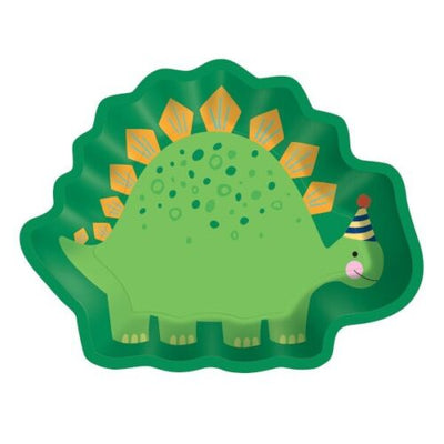 Platos Forma Dinosaurio 7" Fiestas. Dino Mite