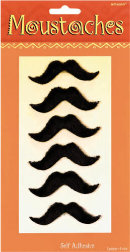 Fiesta Fun Moustaches x 6 unidades