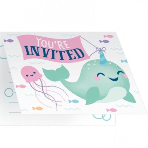 Narwhal Party Invitaciones
