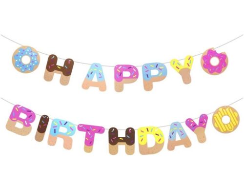 Donut Time Banner/Pancarta Feliz Cumpleaños