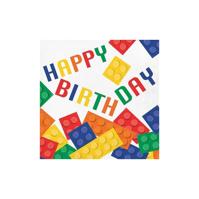 Block Party Servilletas Feliz Cumpleaños Grandes
