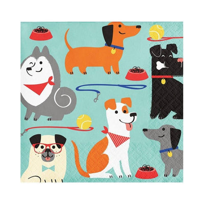 Dog Party Beverage Napkins (x16u)