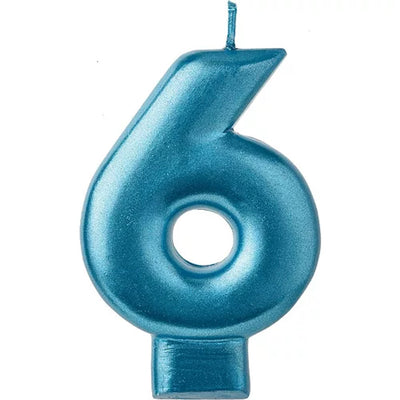 Vela Azul Real Numero 6