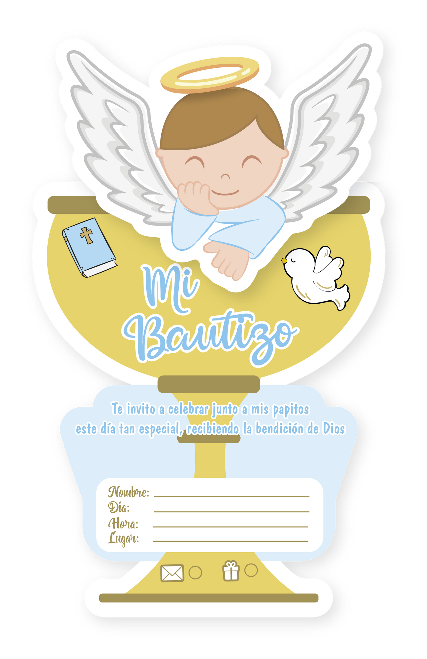 TARJETA X 6 UD MI BAUTIZO NIÑO