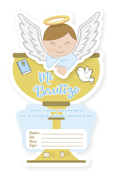 TARJETA X 6 UD MI BAUTIZO NIÑO