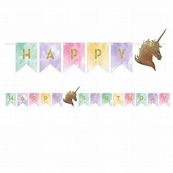 Guirnalda / Banner Unicornio Brillante